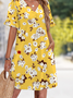 Floral Casual Regular Fit Dress With No