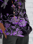 Women's Half Sleeve T-shirt Summer Black Floral Crew Neck Daily Going Out Casual Top