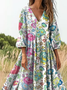 Gradient Pattern Loose Casual Dress
