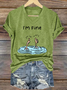 Women's I Am Fine Print Casual T-Shirt