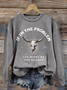 Women's If I'm The Problem Maybe You're The Reason Printed Crew Neck Sweatshirt