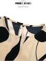 Women's Short Sleeve Summer Apricot Abstract Graphic Split Joint V Neck Daily Going Out Vintage Midi A-Line Tank Dress