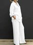 Women's Adjustable Strap Plain Daily Going Out Two-Piece Set Green Casual Spring/Fall Top With Pants Matching Set