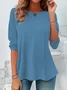 Women's Casual Long Sleeve Crew Neck Tunic T-Shirt