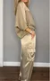 Women's Pocket Stitching Plain Daily Going Out Two-Piece Set Khaki Casual Summer Top With Pants Matching Set