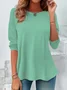 Women's Casual Long Sleeve Crew Neck Tunic T-Shirt