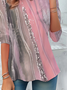 Women's Abstract Printed Casual Crew Neck Tunic T-Shirt
