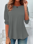 Women's Casual Long Sleeve Crew Neck Tunic T-Shirt