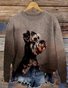 Regular Fit Animal Casual Sweater