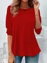 Women's Casual Long Sleeve Crew Neck Tunic T-Shirt