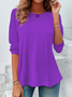 Women's Casual Long Sleeve Crew Neck Tunic T-Shirt