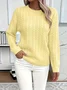 Regular Fit Cotton Casual Plain Sweater