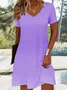 Women's V-Neck Short Sleeve Dress