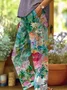 Women's  H-Line Baggy Pants Daily Going Out Pants Green Casual Printing Floral Spring/Fall Pants