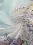Regular Fit V Neck Puff Sleeve Floral Simple Dress