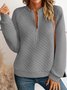 V Neck Casual Sweatshirt