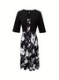 Women's Printing Floral Daily Going Out Two-Piece Set Light Blue Casual Summer Coat With Skirt Matching Set