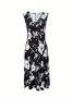 Women's Printing Floral Daily Going Out Two-Piece Set Light Blue Casual Summer Coat With Skirt Matching Set