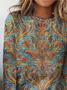 Casual Long Sleeve Round Neck T-Shirt