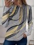 Crew Neck Casual Color Block T-Shirt