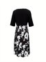Women's Printing Floral Daily Going Out Two-Piece Set Light Blue Casual Summer Coat With Skirt Matching Set