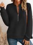 V Neck Casual Sweatshirt