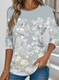 Casual Long Sleeve Round Neck T-Shirt