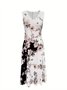 Women's Printing Floral Daily Going Out Two-Piece Set Light Blue Casual Summer Coat With Skirt Matching Set