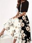 Women's Printing Floral Daily Going Out Two-Piece Set Light Blue Casual Summer Coat With Skirt Matching Set