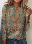 Casual Long Sleeve Round Neck T-Shirt
