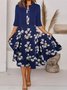 Women's Printing Floral Daily Going Out Two-Piece Set Light Blue Casual Summer Coat With Skirt Matching Set