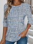 Casual Long Sleeve Round Neck T-Shirt