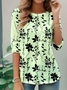 Casual Long Sleeve Round Neck T-Shirt