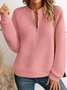 V Neck Casual Sweatshirt
