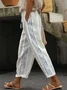 Women's Striped Print Spring Casual Pants