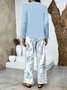 Street Square Neck Loose Geometric Two-Piece Set