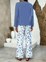 Square Neck Loose Simple Two-Piece Set