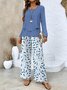 Square Neck Loose Simple Two-Piece Set