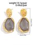 Stylish Metallic Pleated Earrings