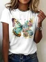 Cotton Regular Fit Animal Casual T-Shirt