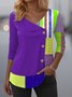 Cotton Colorblock Casual T-Shirt