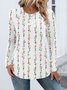 Cotton Color Block Casual Crew Neck T-Shirt