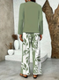 Street Square Neck Loose Geometric Two-Piece Set