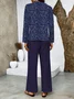 Square Neck Simple Polka Dots Two-Piece Set