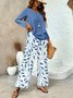 Square Neck Loose Simple Two-Piece Set