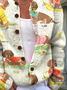 Loose Knitted Cartoon Ethnic Cardigan