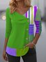 Cotton Colorblock Casual T-Shirt