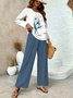 Loose Simple Square Neck Dandelion Two-Piece Set