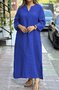 Cotton Casual Plain Regular Fit Dress With No