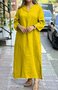 Cotton Casual Plain Regular Fit Dress With No